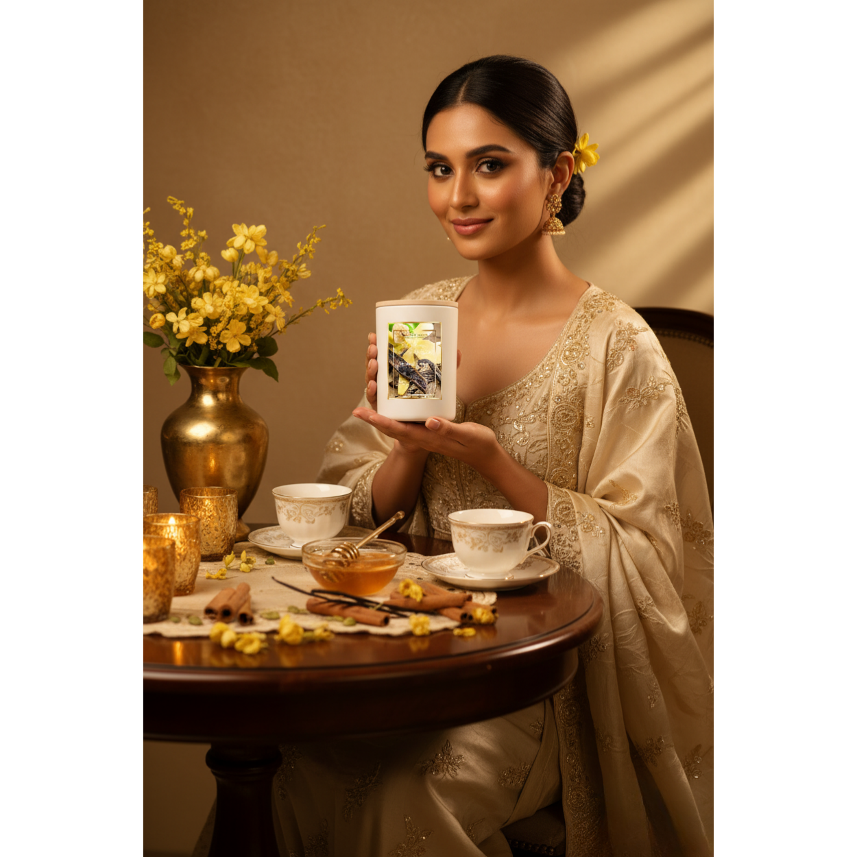 Chai Charm: Honey Kissed Vanilla – Luxury Candle
