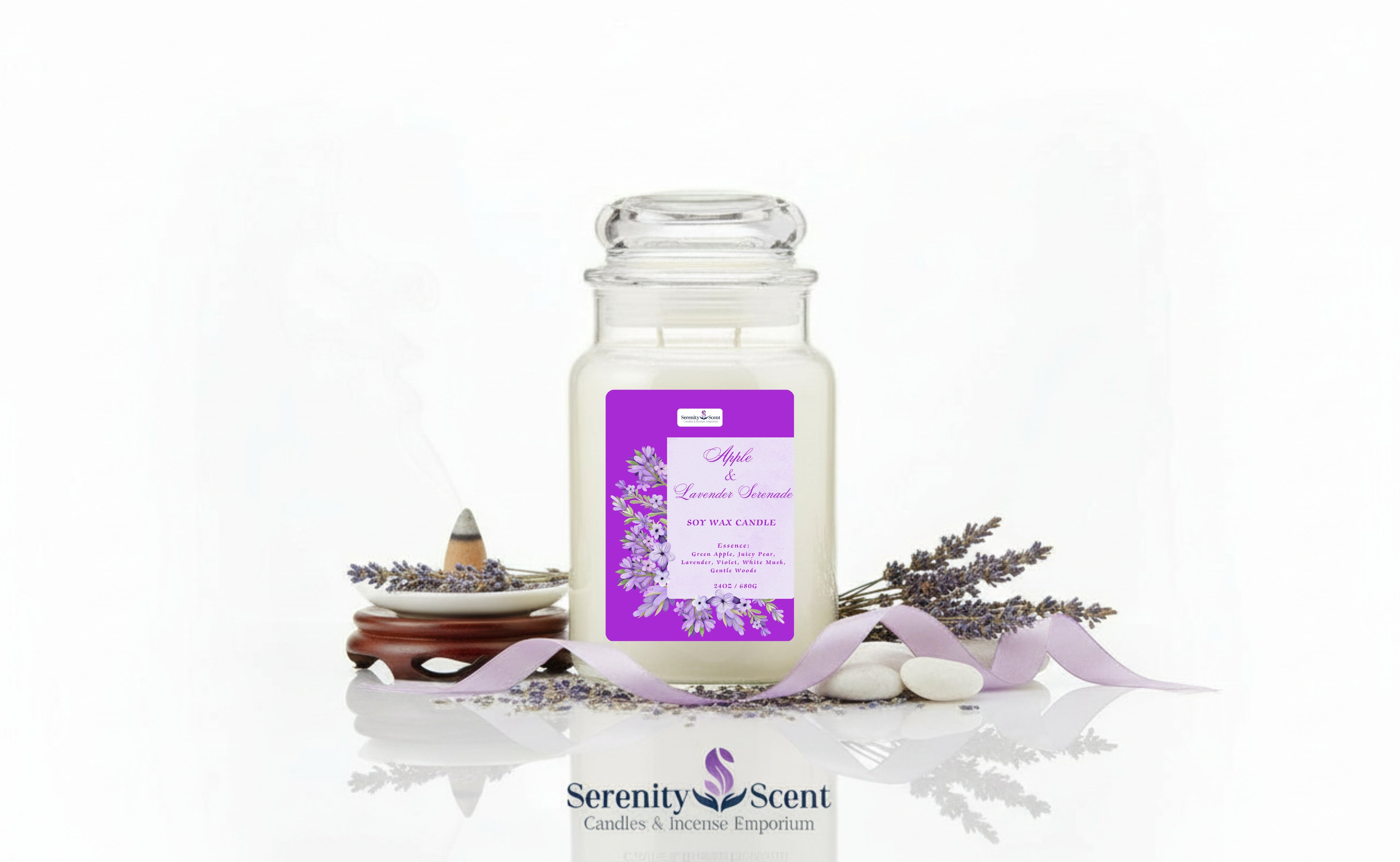 Apple & Lavender Serenade – Luxury Candle