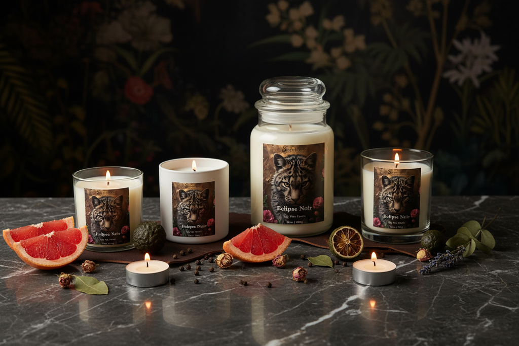 Eclipse Noir all four sizes flat lay