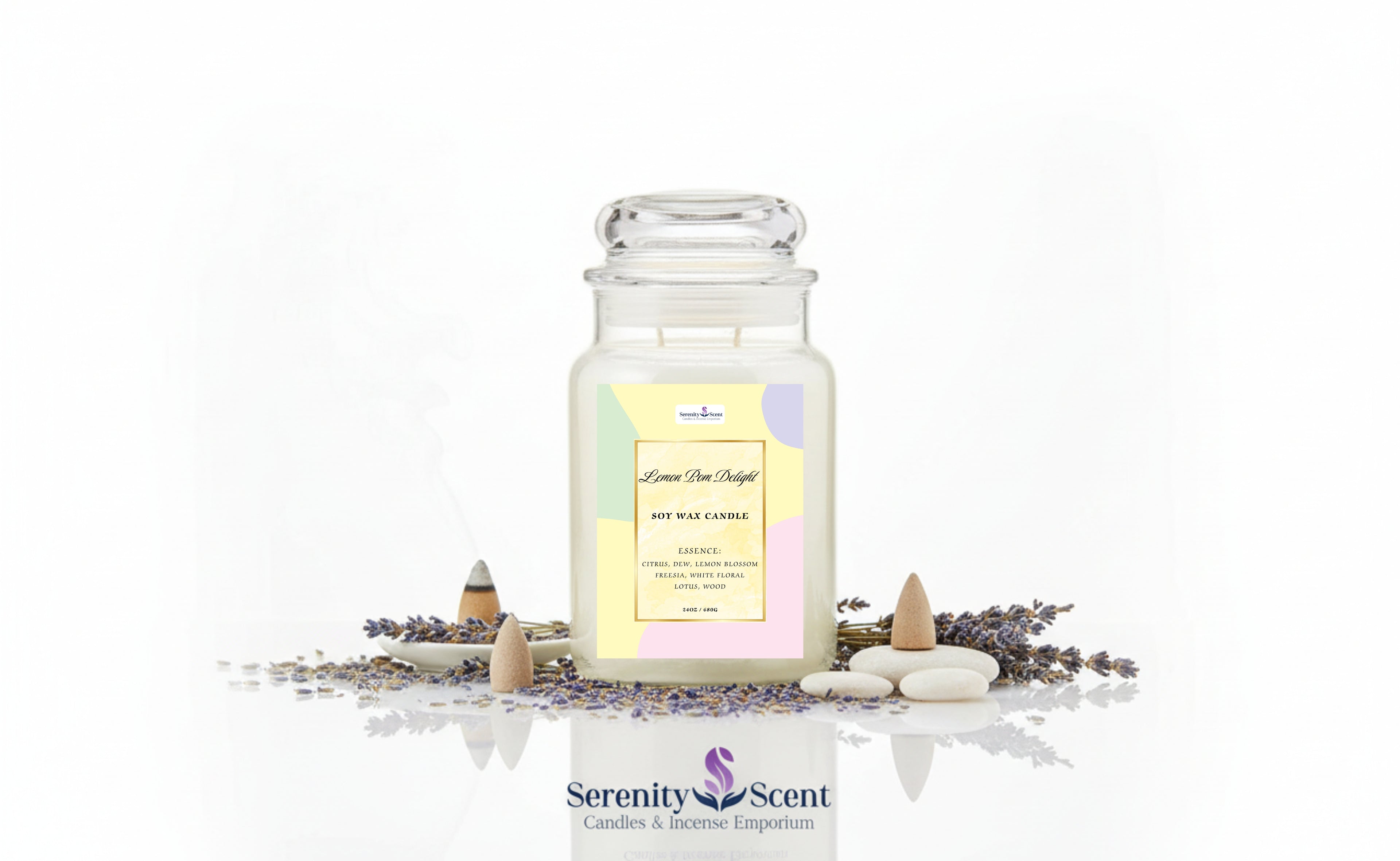 Lemon Pom Delight – Luxury Candle