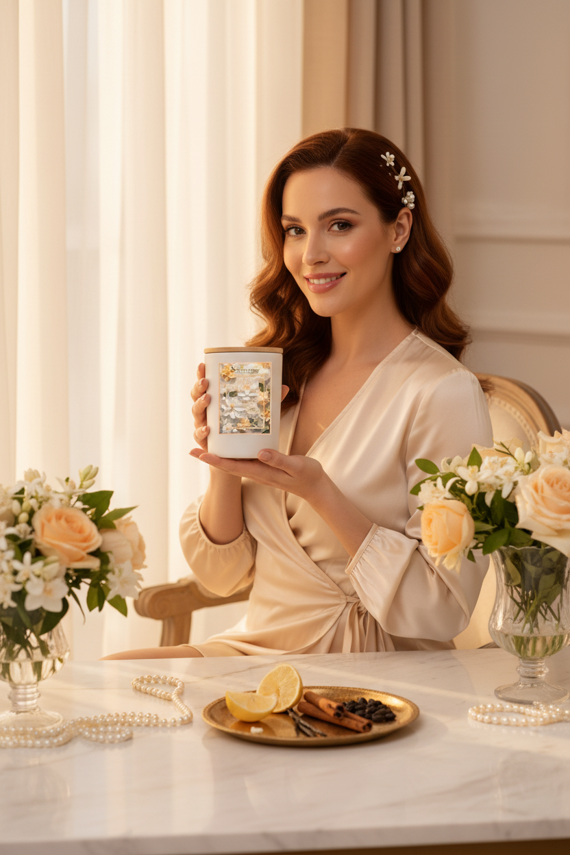 Neroli Dreamscape 15oz Ceramic Lifestyle - With Label