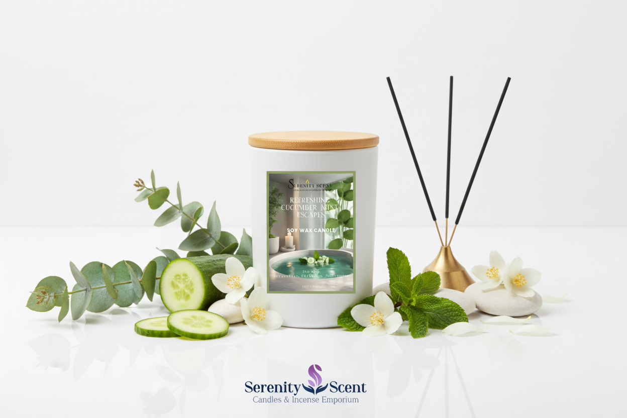 Refreshing Cucumber Mint 15oz White