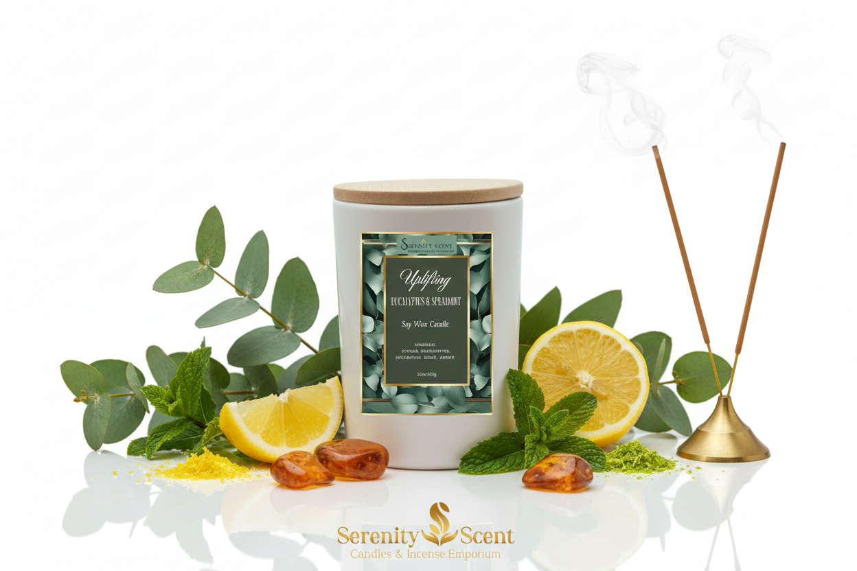 Uplifting Eucalyptus & Spearmint 15oz White